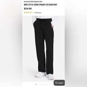 Cherokee Black Unisex Cargo Scrub Pants